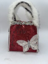 KREWE OF NYX MARDI GRAS PURSE 2012 Large Red Feathers Butterfly - £15.62 GBP