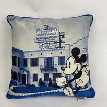 Disney Micky Mouse Silly Symphony 16” Accent Throw Pillow Blue Rope Trim - $27.08 CAD