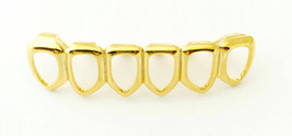 Hip Hop 14K Gold Plated Mouth Teeth Grills Grillz - Open Face Bottom Low... - £7.86 GBP