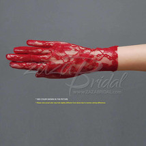 FLOWER PATTERN WOMEN&#39;S LACE GLOVES - WRIST LENGTH (2BL), VARIOUS COLORS - $13.99
