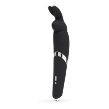 Happy Rabbit Rechargeable Waterproof Wand Vibrator Black - £103.57 GBP