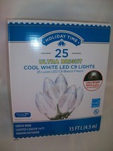 Holiday Time 25 Ultra Bright LED C9 Bulb Christmas Lights Warm White 15&#39;... - £15.93 GBP