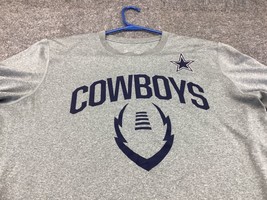 Dallas Cowboys Shirt Mens Large Nike Dri Fit Team Apparel Gray NFL - £9.48 GBP