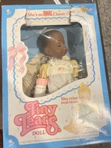 IDEAL 1984 Newborn Tiny Tears Black Baby Doll - Still Attached Damage Box - £39.56 GBP