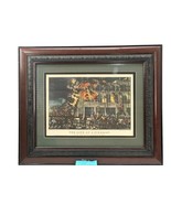 Vintage Currier &amp; Ives Print 1866 The Life Of A Fireman Framed Matted Print - £105.16 GBP