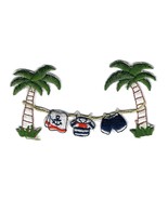 3.5X2&quot; Sailor outfit island IRON ON / SEW ON PATCH palm tree gold clothe... - $6.64