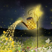 Solar Watering Can With Lights, Solar Outdoor Garden Fairy Decor Waterproof Larg - £39.53 GBP