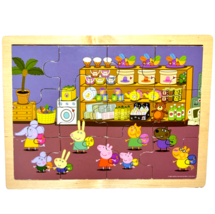 Vintage 2003 Official Peppa Pig 12 Piece Wood Jigsaw Puzzle Peppas Adven... - $13.59