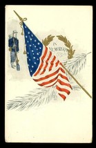 Vintage Postcard Military Civil War Soldier Patriotic Decoration Day Embossed - £10.27 GBP