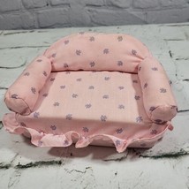Vintage 90s Dakin Ginny Doll Furniture Plush Sofa Pink Couch Rare 1991 Flaw - $24.74