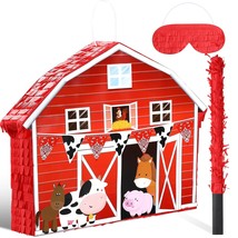 Farm Pinata Bundle Fiesta Pinata Set Includes Barnyard Pinata, Bat Stick... - £32.54 GBP