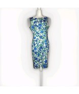 Calvin Klein Women’s Dress &quot;Starburst&quot;  Blue/Green Floral Sheath Dress S... - $355.18 MXN