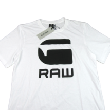 G-Star Raw White Graphic Logo Short Sleeve T-Shirt Mens Size Large Tee NEW - $39.99
