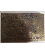 Vintage Pony Express From 1849 Brass Belt Buckle - The Buckle Co. 1970s - £10.01 GBP