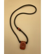 Pat Tseng Silk Cord Necklace With  Carved Jasper Pendant - $16,697.15 MXN