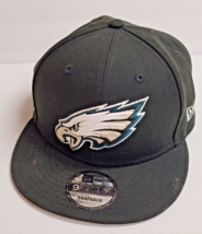 New Era Philadelphia Eagles 9Fifty Basic Black Green Adjustable Snapback Hat Cap - £14.23 GBP