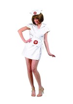 Woman&#39;s Adult Nurse Wrap Dress Costume Halloween Party One Size Fits Mos... - $404.50 MXN