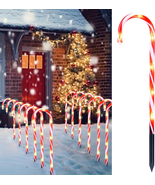 Joiedomi 17&quot; Christmas Candy Cane Pathway Markers Lights, Set of 12 Chri... - £28.31 GBP