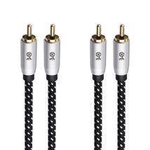 Cable Matters Braided 2-Pack Shielded Subwoofer Cable 6 ft, RCA Cable/Digital Co - £18.37 GBP