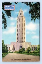 State Capitol Building Baton Rouge Louisiana LA UNP Linen Postcard M14 - £2.32 GBP