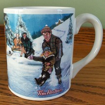 Tim Hortons Limited Edition 16 oz Coffee Mug Skating Pond Collector Series #003 - £12.78 GBP