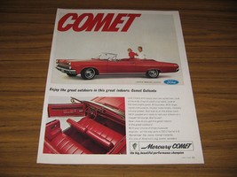 1965 Print Ad The 1966 Mercury Comet Caliente Red Convertible - £11.15 GBP