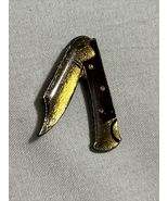 Vintage 1980’s Folding Pocket Knife 1” Enamel Pin Tie Tack Hat Pin - £7.07 GBP