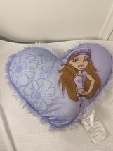 Vintage Bratz dolls MGA home decor pillow room purple heart shaped brats... - $44.00