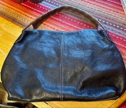 Adrienne Vittadini Tortoise Handle Leather Handbag Beautiful Condition - £27.65 GBP
