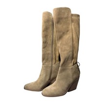 Lucky Brand Mekinna Womens Dark Natural Suede Leather Knee-Hi Boots Size 5.5 - $41.57