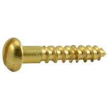 #4 x 5/8&quot; Brass Slotted Round Head Wood Screws (48 pcs.) - $15.97