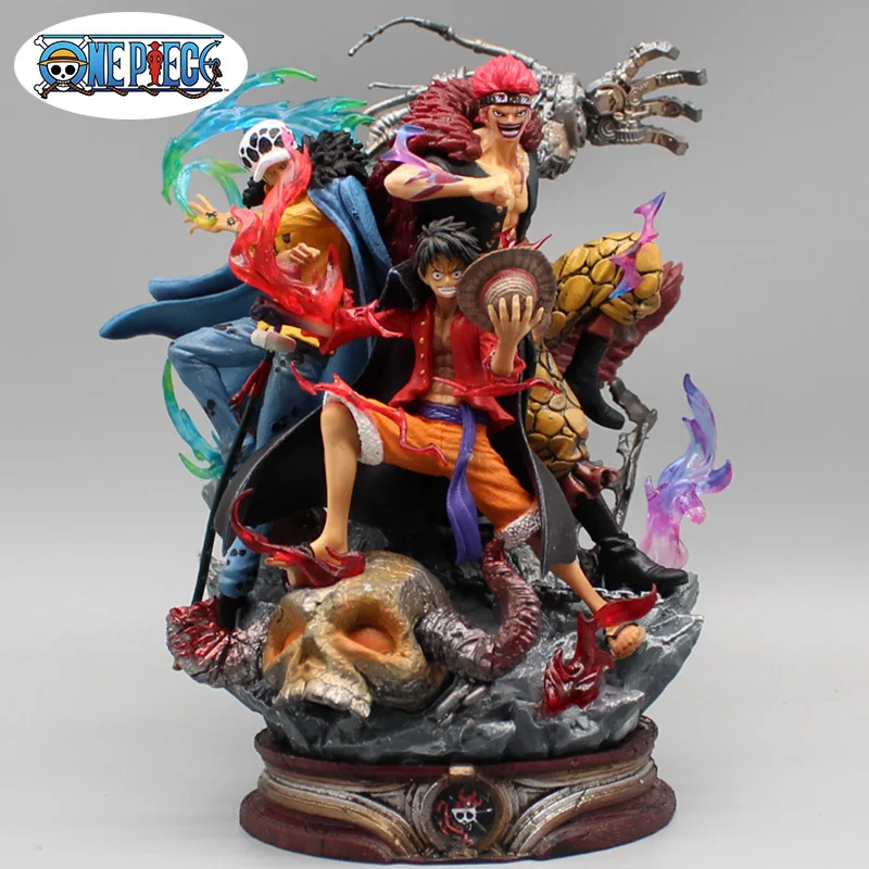 22cm One Piece Figurine Three Captain Anime Figures Kids Law Luffy Action Model - £41.87 GBP+