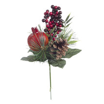 Darice Pomegranate and Pinecone Pick Red, 3 x 6.5 Inches - £11.89 GBP