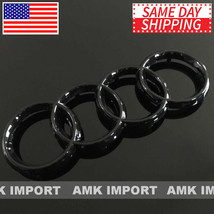 AUDI Rings Emblem Gloss Black Front Grille 06-12 A3 S3 A4 S4 A5 S5 8K085... - £15.49 GBP