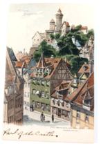 Nurnberg Burgpartie Postcard Signed By Artist Unposted Unsent - £6.65 GBP