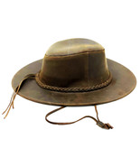 WESTERN COWBOY GENUINE LEATHER HAT CLINT EASTWOOD STYLE HANDMADE IN ECUA... - £79.71 GBP