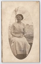 Long Pine Nebraska RPPC Lovely Edwardian Woman Davidson Family Postcard A33 - £7.04 GBP