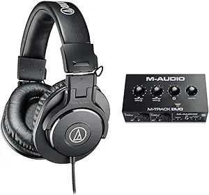 Audio-Technica ATH-M30x Professional Studio Monitor Headphones, Black &amp; ... - $255.99