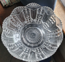 Near Cut Glass Decorative Bowl 12  Round Candy Dish Potpourri Table Top ... - $79.99