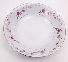 Norleans Debonaire  Serving Bowl Fine Bone China Pink Roses Vines Vintage - $29.70