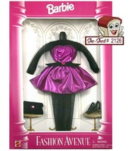 Fashion Ave Barbie Fuchsia Black Party Dress 14980FB Vintage 1995 Barbie Fashion - £15.69 GBP