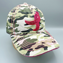 Susan G Komen Camo Pink Ribbon Baseball Hat Cap Hook &amp; Loop Strap Fits All - £9.65 GBP