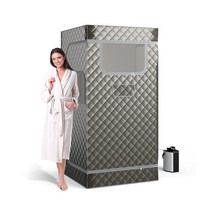 Portable Steam Sauna with 3L Steam Generator Remote Control Wood Foot Massager a - €156,08 EUR