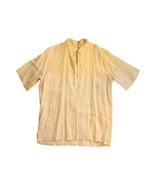 Vintage Visitor Men`s Shirt Short Sleeve Peach Beige 100% Linen Size L B... - £18.91 GBP