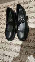 SCHUH Black Leather  Shoes Size 6 Express Shipping - £22.58 GBP