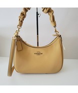 Coach CU126 Teri Hobo Handbag Shoulder Bag Tan Smooth Leather - $212.44