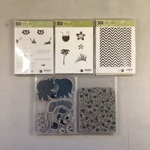 Stampin&#39;Up Lot of 5 Stamp Sets - See Photos - Tropical Party - Chevron -... - $29.69