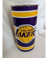 LA Lakers NBA Metal Garbage Trash Can P&amp;K Products Basketball 19&quot; Vintage - $148.49