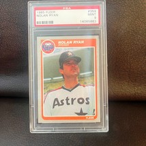 1985 Fleer Nolan Ryan #359 PSA 9 Mint Baseball Card. - $31.50