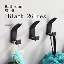No Drilling Double Hook Black White Towel Hook For Bathroom Clothes Coat Hook Be - £50.66 GBP